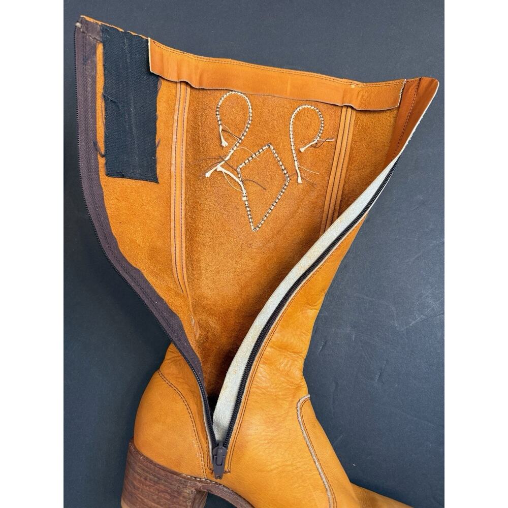 Vintage Frye Campus Boots 1970s Light Tan Size 7B Never Treated Excellent Cond. - Picture 14 of 16